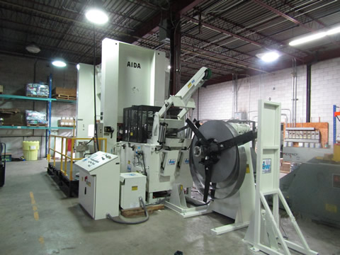 18” X .156” 8,000/# compact Press Feed line. 100 FPM.